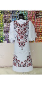 Заготовка з машинною вишивкою "Сукня жіноча СЖ 058"