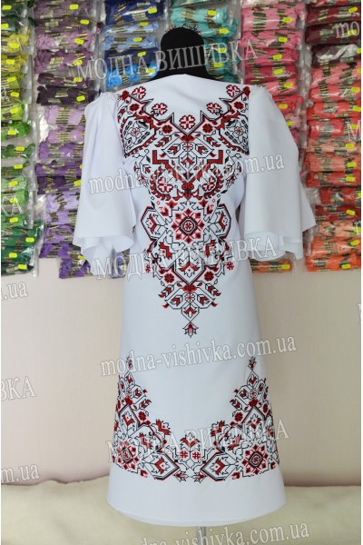 Заготовка з машинною вишивкою "Сукня жіноча СЖ 058"