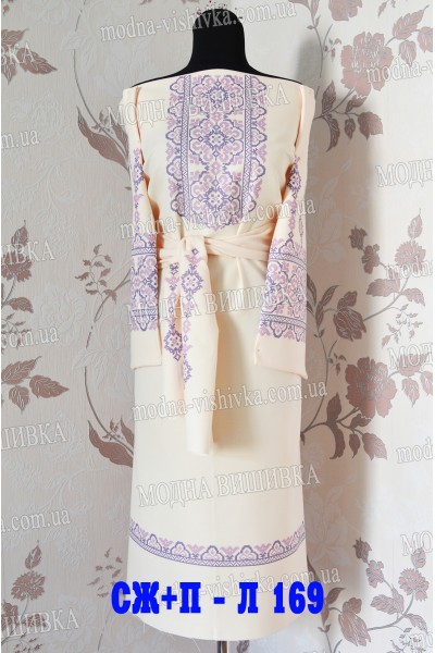 Заготовка під вишивку "Сукня жіноча СЖ Л 169" з поясом 